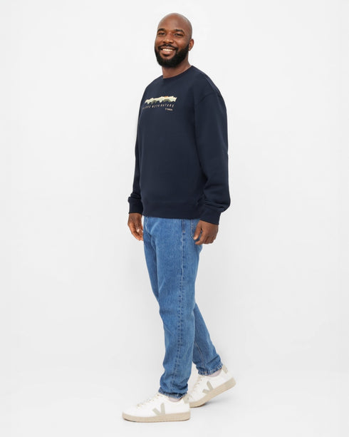 TreeSweater Mountain Panorama Dark Navy